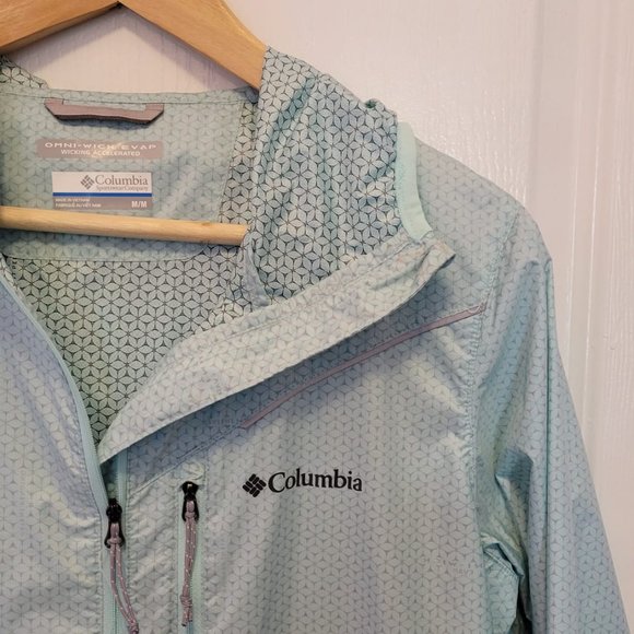 Columbia Light Hooded Windbreaker - baby blue, Women's Davis Path Omni-Wick - Picture 7 of 13